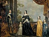 Orange Wall Art - Frederick Henry, Prince of Orange, with His Wife and Daughters